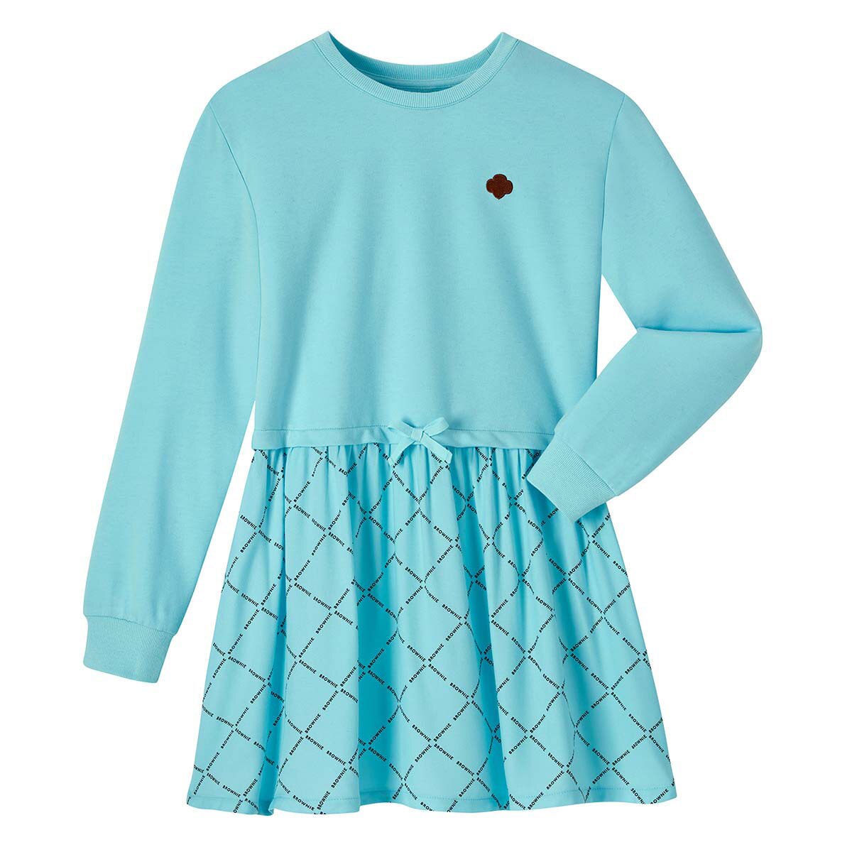 Brownie Mixed Media Dress